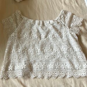 BB Dakota Off the Shoulder Eyelet Top